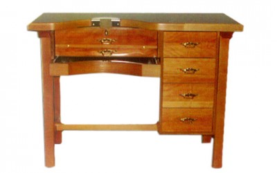 Detachable work table in beech wood for jewelers | REF: 94 B | 1 workstation with 4 side drawers