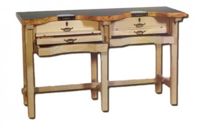 Detachable work table in beech wood for jewelers | REF: 92 | Two jobs