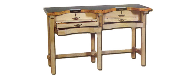 Détachable table de travail en bois de hêtre pour les bijoutiers | REF: 92 | Deux emplois